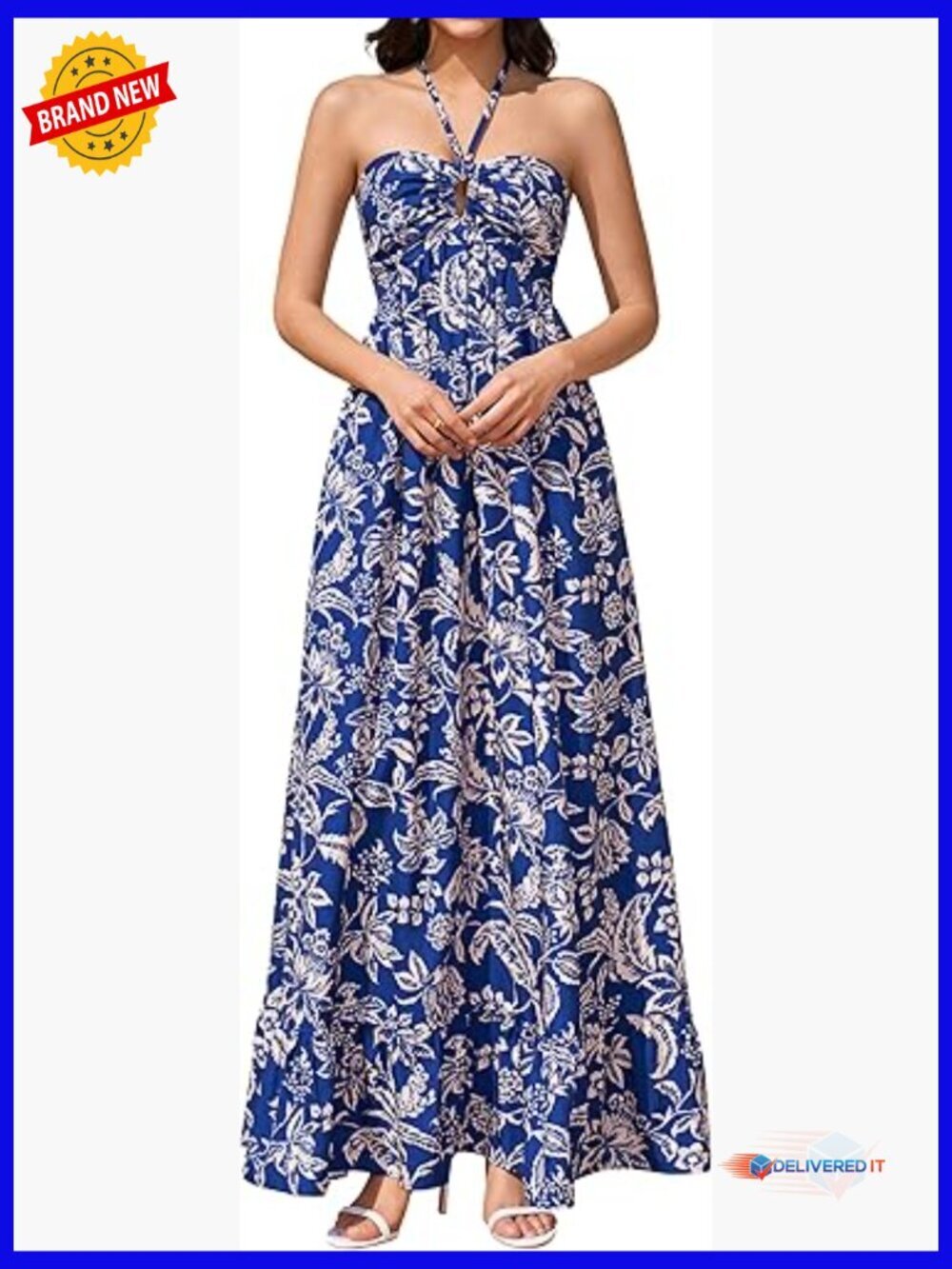 Floral Maxi Tube Dress Summer Casual Long Flowy Beach Boho Resort Sundress